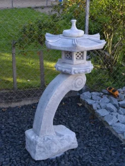 Gartendekoparadies Lanternes En Pierre-Lanterne japonaise géante en pierre de Rankei