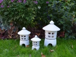 Gartendekoparadies Lanternes En Pierre-Lanterne ronde en pierre Oki-gata