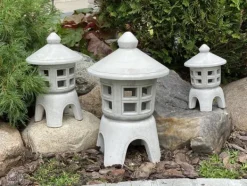 Gartendekoparadies Lanternes En Pierre-Lanterne ronde en pierre Oki-gata