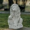 Gartendekoparadies Animaux-Lion avec bouclier sur la patte droite
