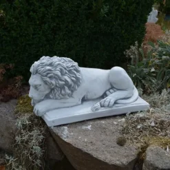 Gartendekoparadies Animaux-Lion couché - tête tout droit