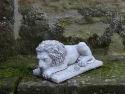 Gartendekoparadies Animaux-Lion couché - tête tout droit