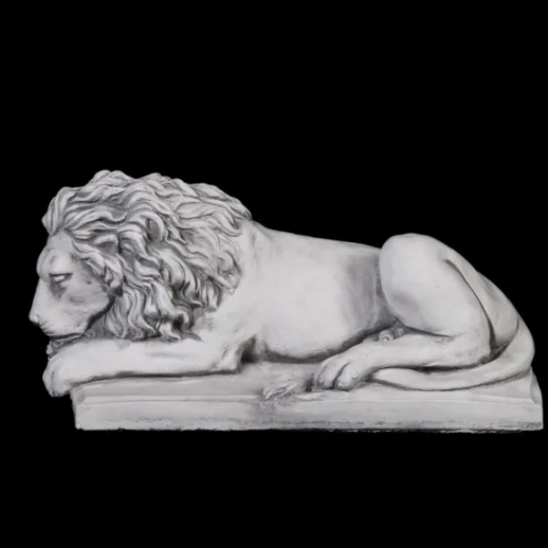 Gartendekoparadies Animaux-Lion couché - tête tout droit