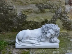 Gartendekoparadies Animaux-Lion couché, tête à droite
