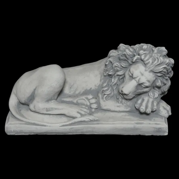 Gartendekoparadies Animaux-Lion couché, tête à droite