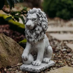 Gartendekoparadies Animaux-Lions avec ballon à droite