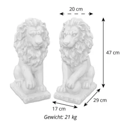 Gartendekoparadies Animaux-Lions avec ballon à droite