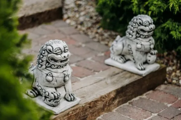 Gartendekoparadies Animaux-Lions gardiens chinois : Chiens Shishi Fu