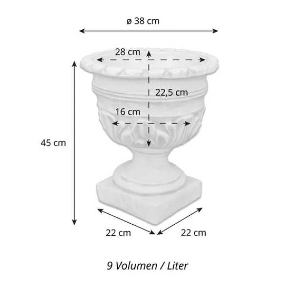 Gartendekoparadies Jardinières-Lot de 2 jardinières