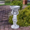 Gartendekoparadies Figures & Statues|Enfants & Anges-Magnifique garçon comme un pilier de fleurs
