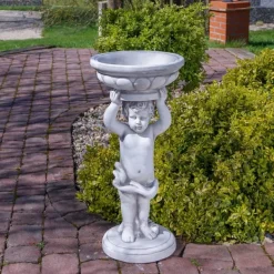 Gartendekoparadies Figures & Statues|Enfants & Anges-Magnifique garçon comme un pilier de fleurs
