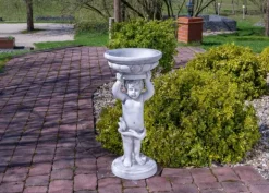 Gartendekoparadies Figures & Statues|Enfants & Anges-Magnifique garçon comme un pilier de fleurs