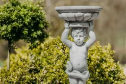 Gartendekoparadies Figures & Statues|Enfants & Anges-Magnifique garçon comme un pilier de fleurs
