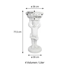 Gartendekoparadies Figures & Statues|Enfants & Anges-Magnifique garçon comme un pilier de fleurs