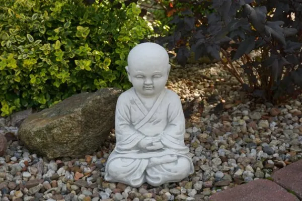 Gartendekoparadies Bouddhas-Moine en profonde méditation
