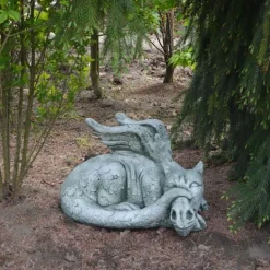Gartendekoparadies Animaux-Énorme dragon antique