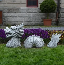 Gartendekoparadies Animaux-Énorme dragon chinois en trois parties