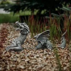 Gartendekoparadies Animaux-Énorme dragon en trois parties