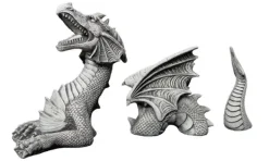 Gartendekoparadies Animaux-Énorme dragon en trois parties