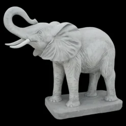 Gartendekoparadies Animaux-Énorme éléphant sur une plaque de base stable