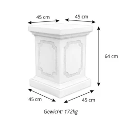 Gartendekoparadies Colonnes & Socles-Énorme piédestal
