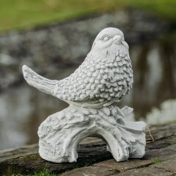 Gartendekoparadies Belle|Animaux-Oiseau sur souche d'arbre