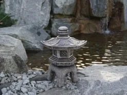 Gartendekoparadies Lanternes En Pierre-Oki-gata-yukimi : lanterne japonaise en pierre de style ancien