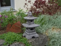 Gartendekoparadies Lanternes En Pierre-Pagode Japonaise Antique à Huit Fenêtres (Multicolore)