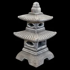 Gartendekoparadies Lanternes En Pierre-Pagode Japonaise Antique à Huit Fenêtres (Multicolore)