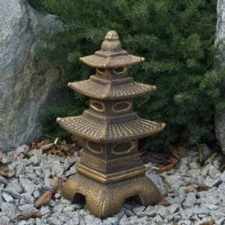 Gartendekoparadies Lanternes En Pierre-Pagode japonaise dans une palette de couleurs exclusive