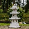 Gartendekoparadies Lanternes En Pierre-Pagode japonaise en pierre à 3 étages