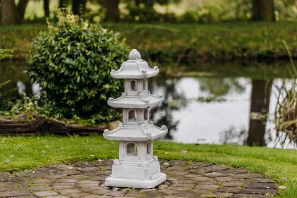 Gartendekoparadies Lanternes En Pierre-Pagode japonaise en pierre à 3 étages