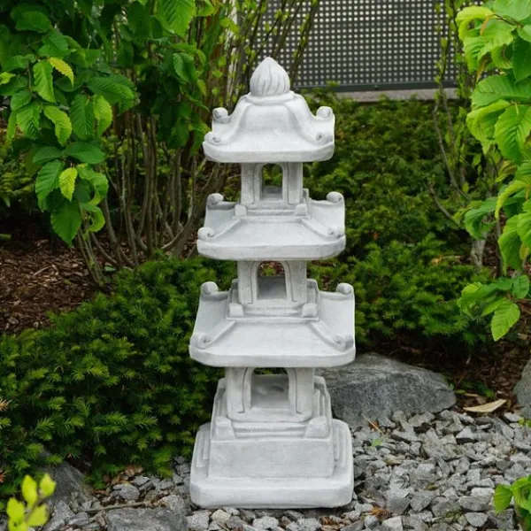Gartendekoparadies Lanternes En Pierre-Pagode japonaise en pierre à 3 étages