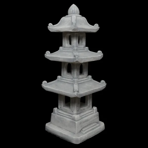 Gartendekoparadies Lanternes En Pierre-Pagode japonaise en pierre à 3 étages