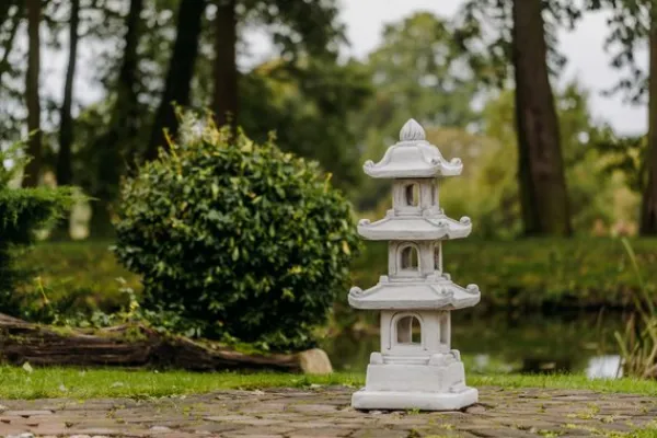 Gartendekoparadies Lanternes En Pierre-Pagode japonaise en pierre à 3 étages