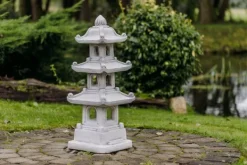 Gartendekoparadies Lanternes En Pierre-Pagode japonaise en pierre à 3 étages