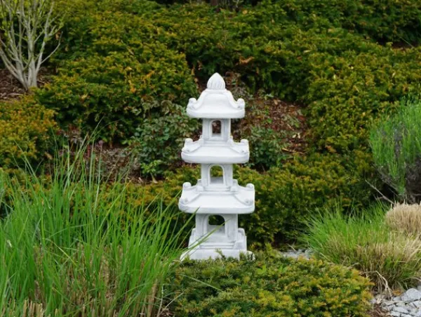 Gartendekoparadies Lanternes En Pierre-Pagode japonaise en pierre à 3 étages