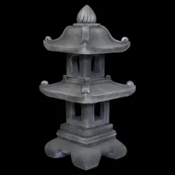 Gartendekoparadies Lanternes En Pierre-Pagode japonaise en pierre à deux étages