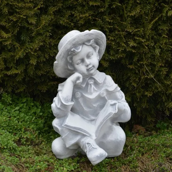 Gartendekoparadies Enfants & Anges-Personnage de garçon avec un livre