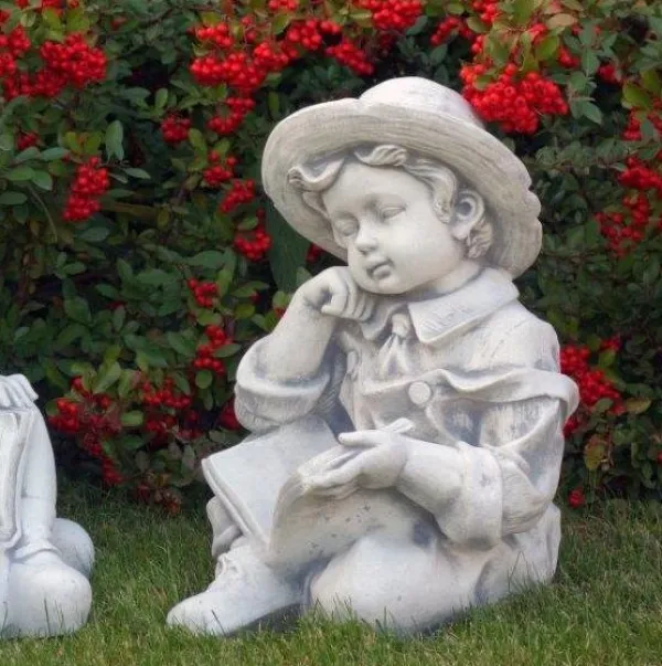 Gartendekoparadies Enfants & Anges-Personnage de garçon avec un livre