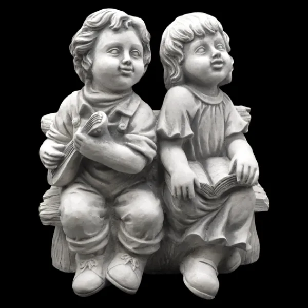 Gartendekoparadies Enfants & Anges-Personnage mignon garçon et fille