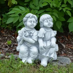 Gartendekoparadies Enfants & Anges-Personnage mignon garçon et fille