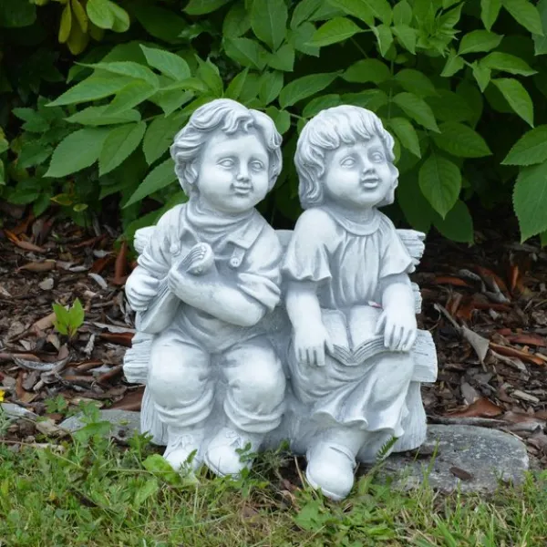 Gartendekoparadies Enfants & Anges-Personnage mignon garçon et fille