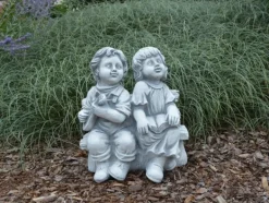 Gartendekoparadies Enfants & Anges-Personnage mignon garçon et fille