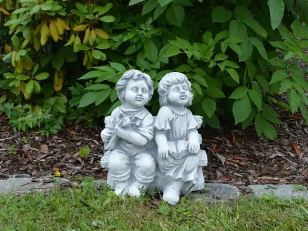 Gartendekoparadies Enfants & Anges-Personnage mignon garçon et fille
