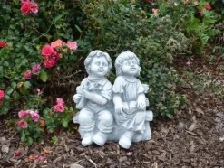 Gartendekoparadies Enfants & Anges-Personnage mignon garçon et fille