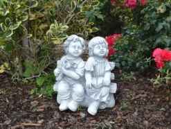 Gartendekoparadies Enfants & Anges-Personnage mignon garçon et fille