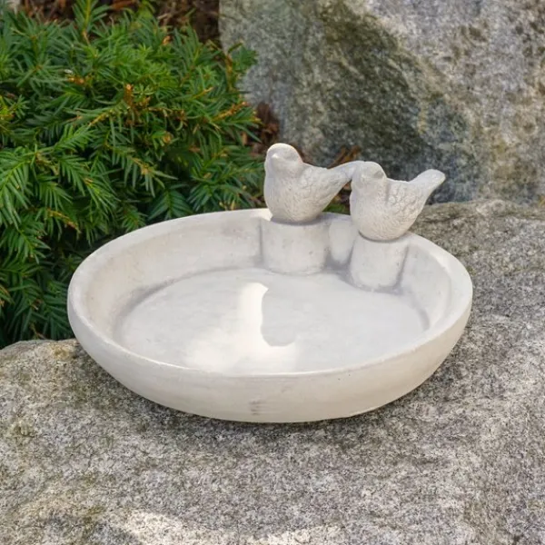 Gartendekoparadies Belle|Animaux-Petit abreuvoir avec deux oiseaux