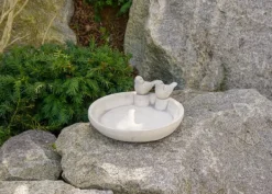 Gartendekoparadies Belle|Animaux-Petit abreuvoir avec deux oiseaux