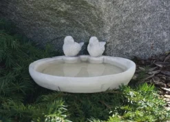 Gartendekoparadies Belle|Animaux-Petit abreuvoir avec deux oiseaux